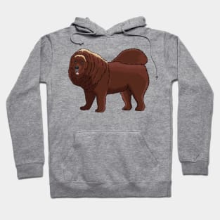 Tibetan Mastiff dog cartoon illustration Hoodie